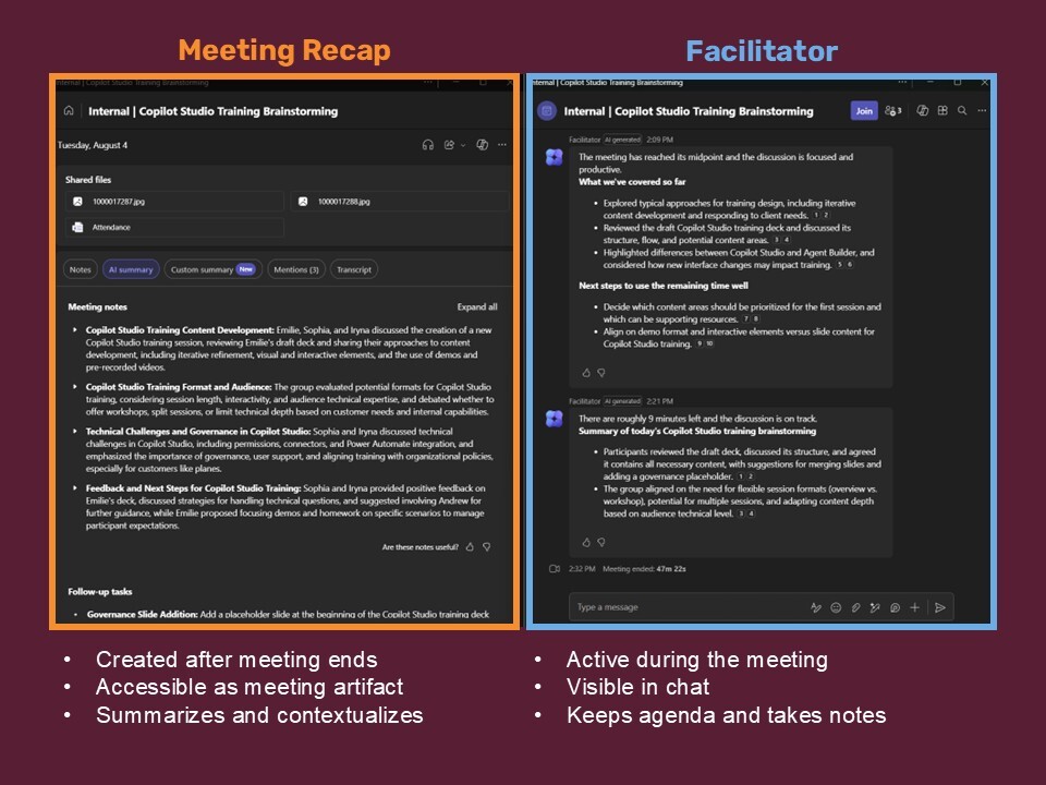 Facilitator vs Recap Facilitator vs Recap